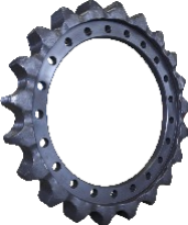 Sprocket
THE FUNCTION OF THE SPROCKET IS TO TRANSMIT THE DRIVE WHEEL POWER GENERATED BY THE 
ENGINE, GENERATOR OR MOTOR OF THE EQUIPMENT TO THE TRACKS, THEREBY PROVIDING TRACTION 
TO MAKE THE VEHICLE FORWARD, BACKWARD OR STEERING.