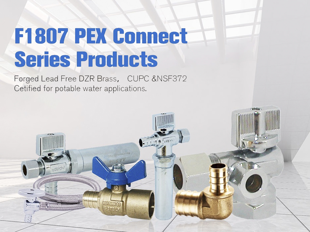 F1807 PEX ball valve product line