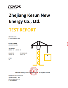 Performance Test Report‑Stainless Steel Inner Tank