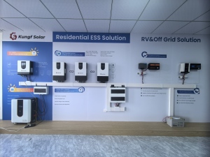 show room with real residential energy storage systems