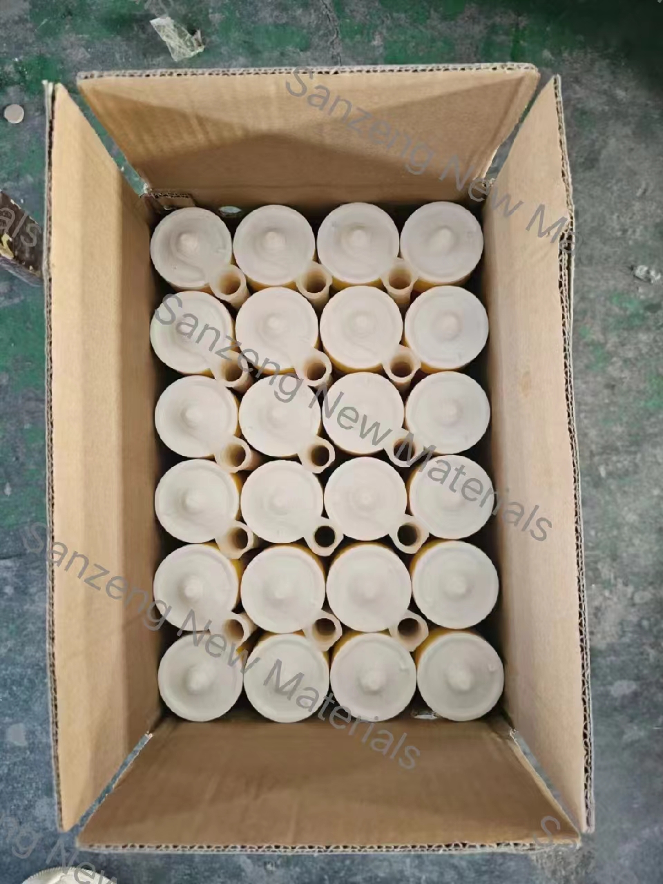 Packed sealant cartons ready for shipment and pre-shipment inspection