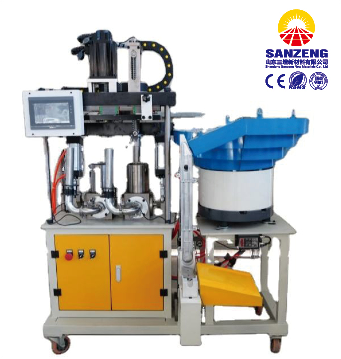 Automatic sealant cartridge filling machine on a production line