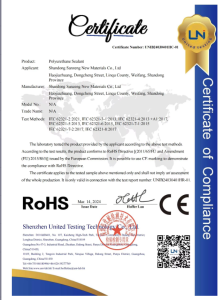 RoHS Certificate of Compliance