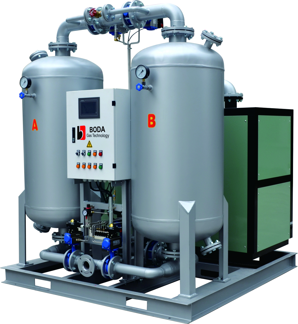 Combined low dew point compressed air dryer