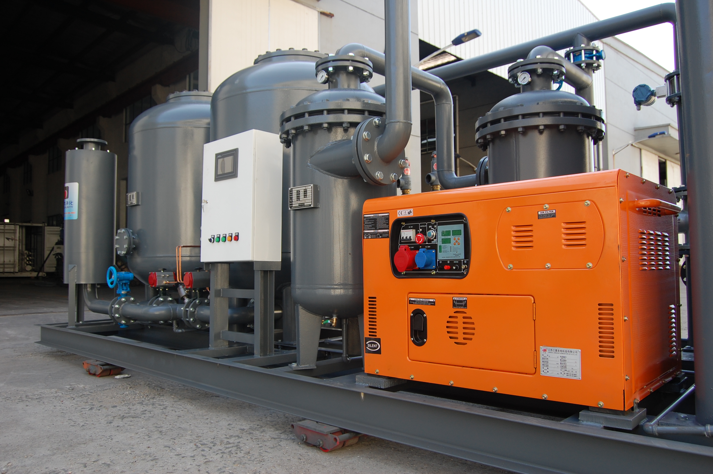 Mobile pipeline specific dryer stainless steel body