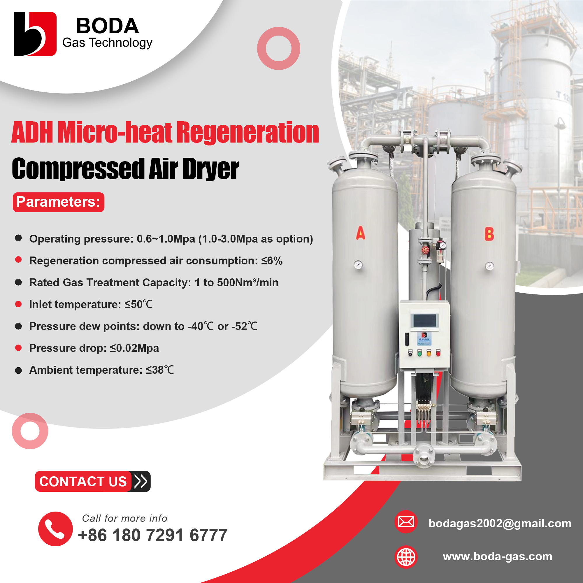 ADH Micro heat desiccant dryer