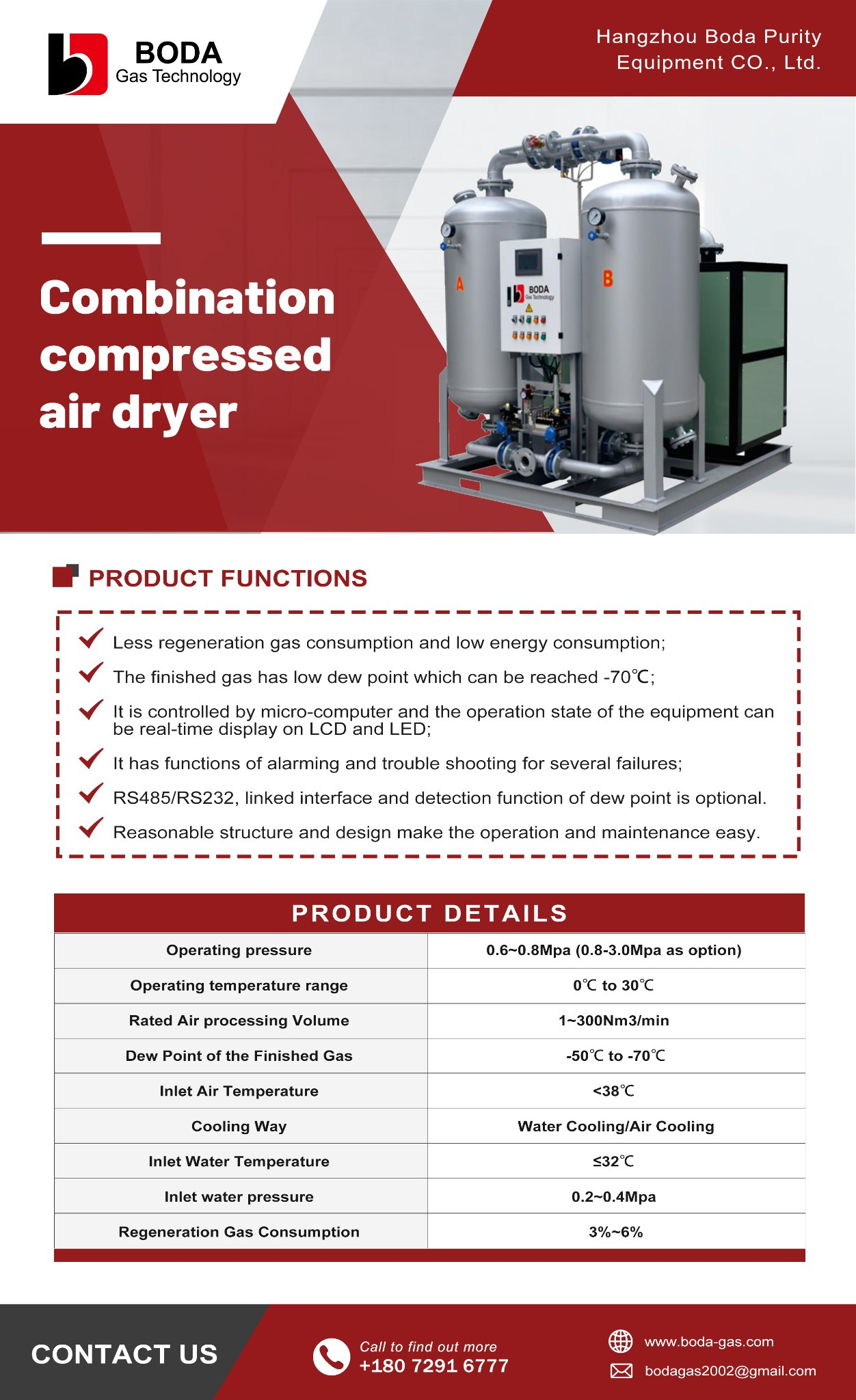 Combination desiccant dryer used as pretreatment for PSA and membrane nitrogen systems