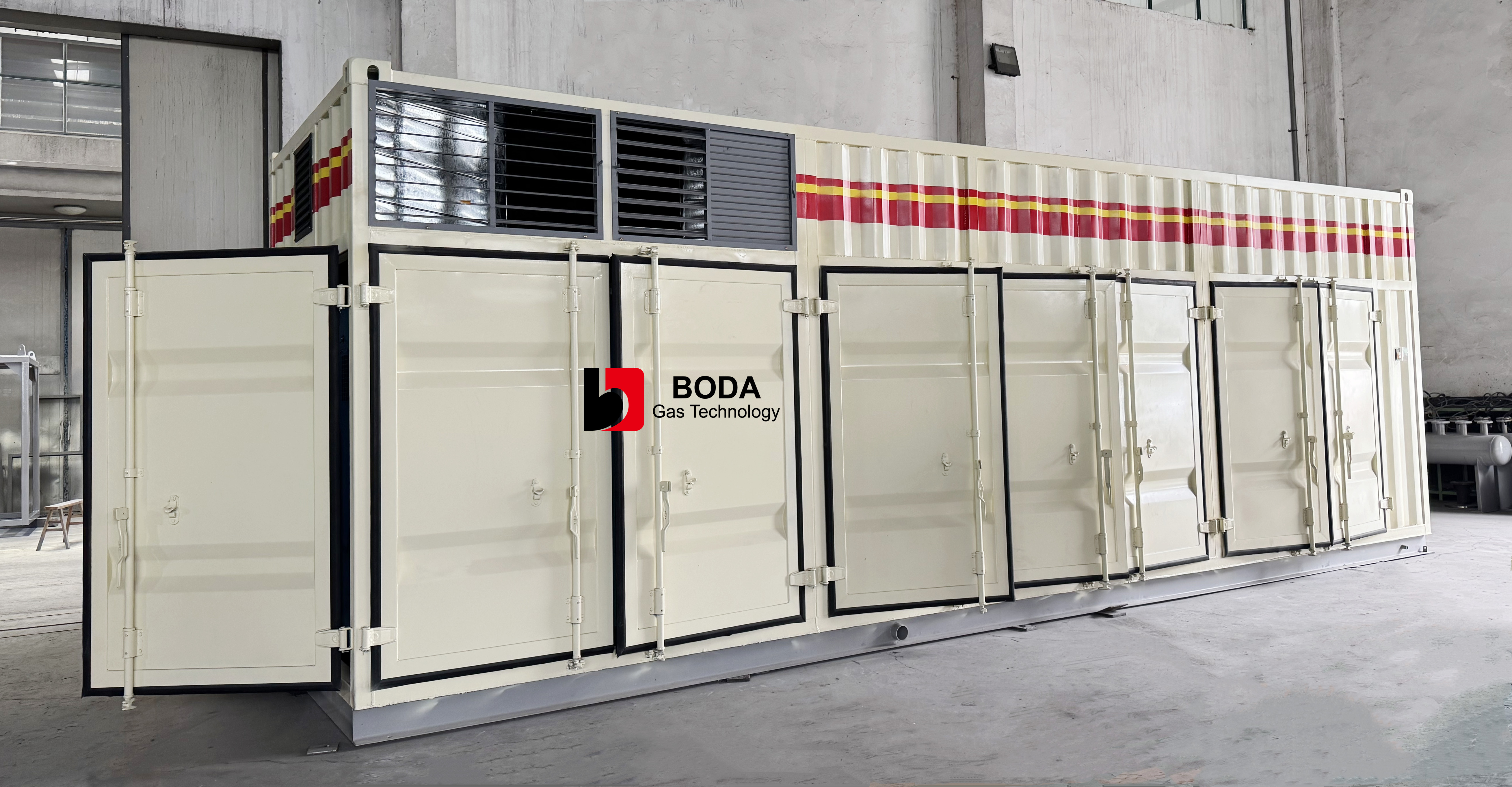 Container-integrated PSA nitrogen generator package