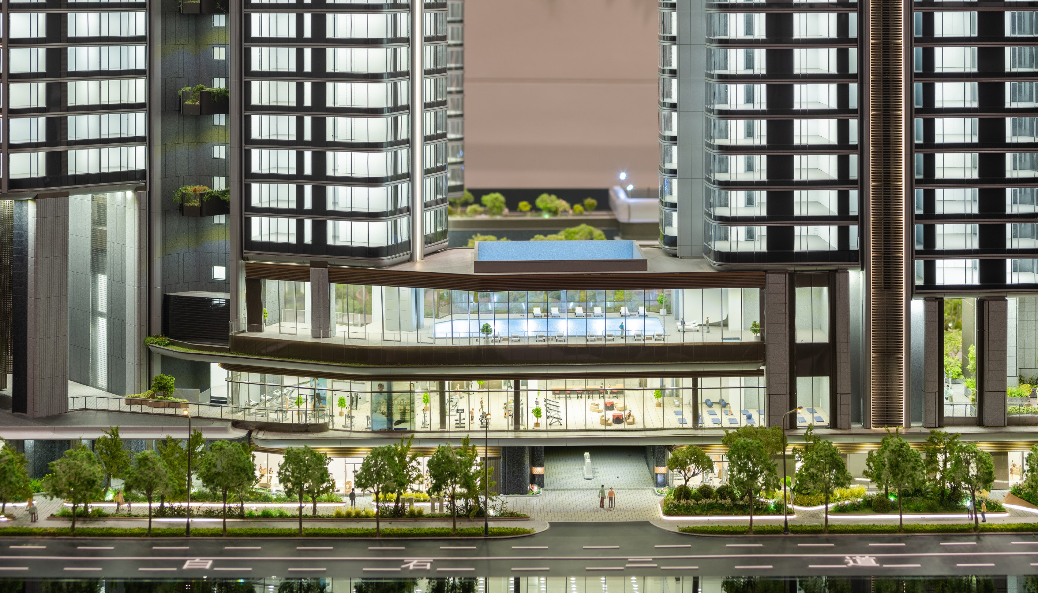 Commercial and residential building window display model, China Overseas Shenwan Ji Xu