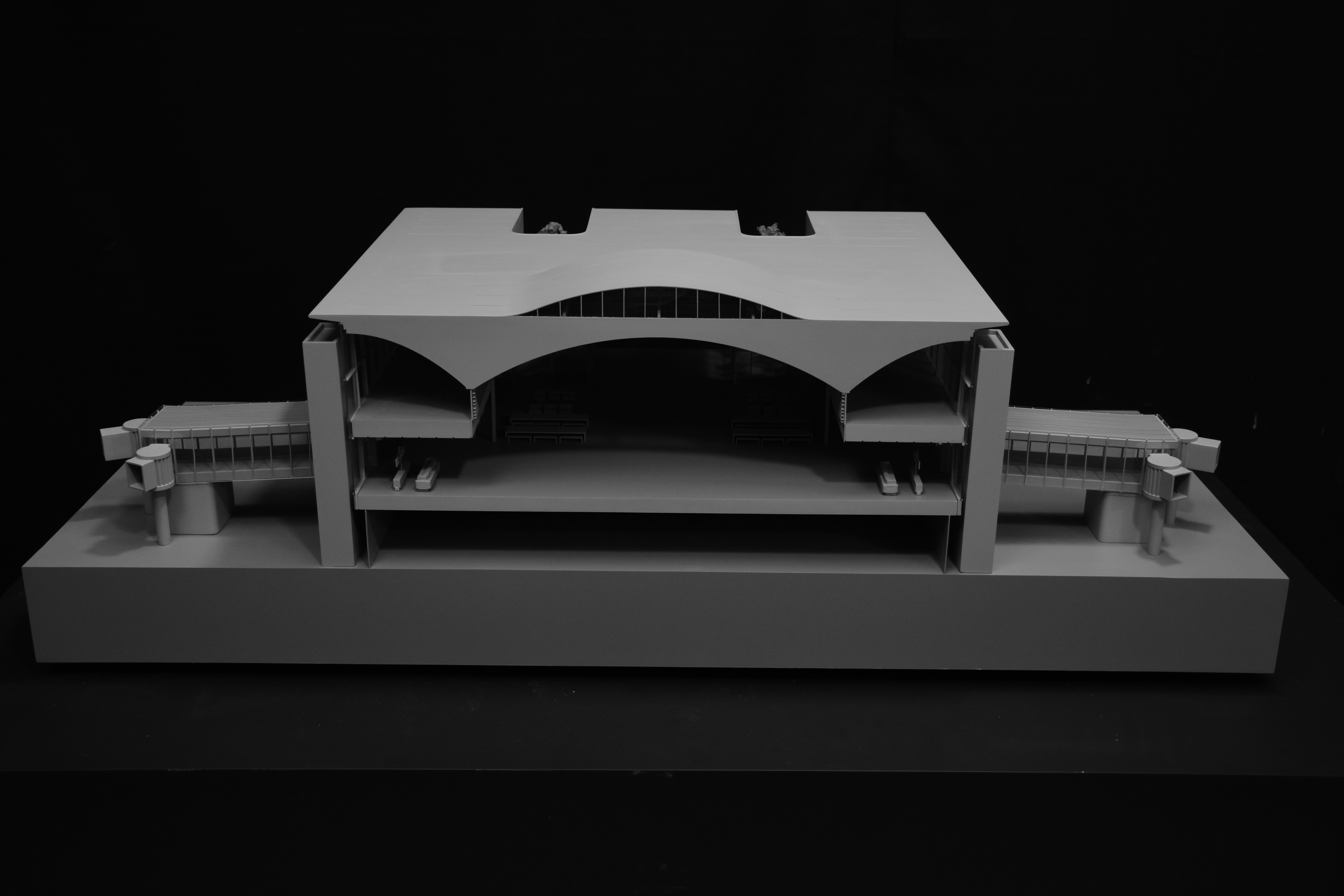 Large-format airport architectural scale model produced for display and presentation purposes