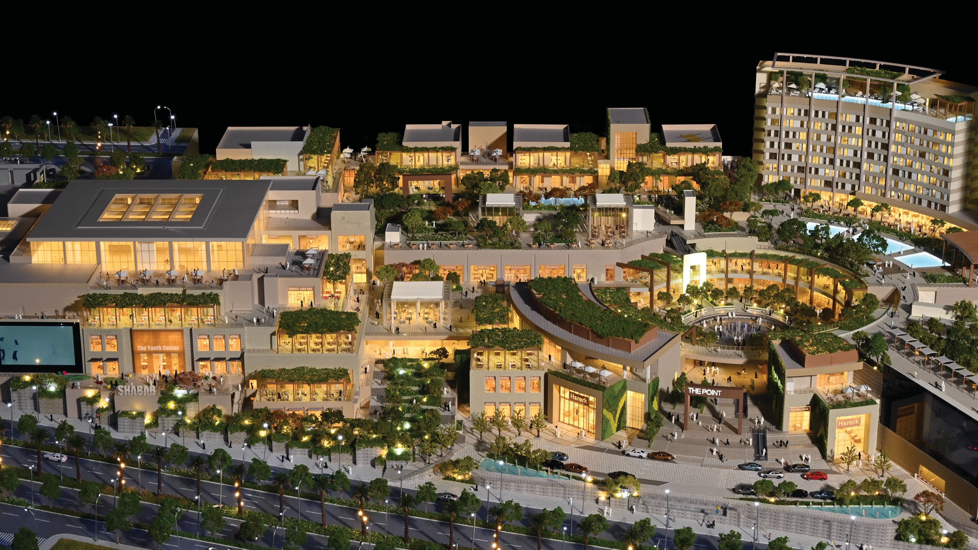 Retail window display architectural model for a commercial project in Saudi Arabia