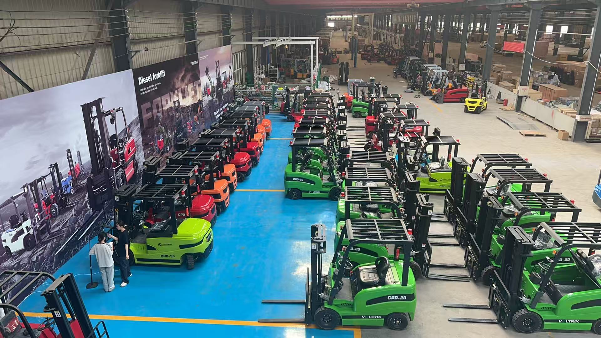 Electric forklift production line at Mightlift