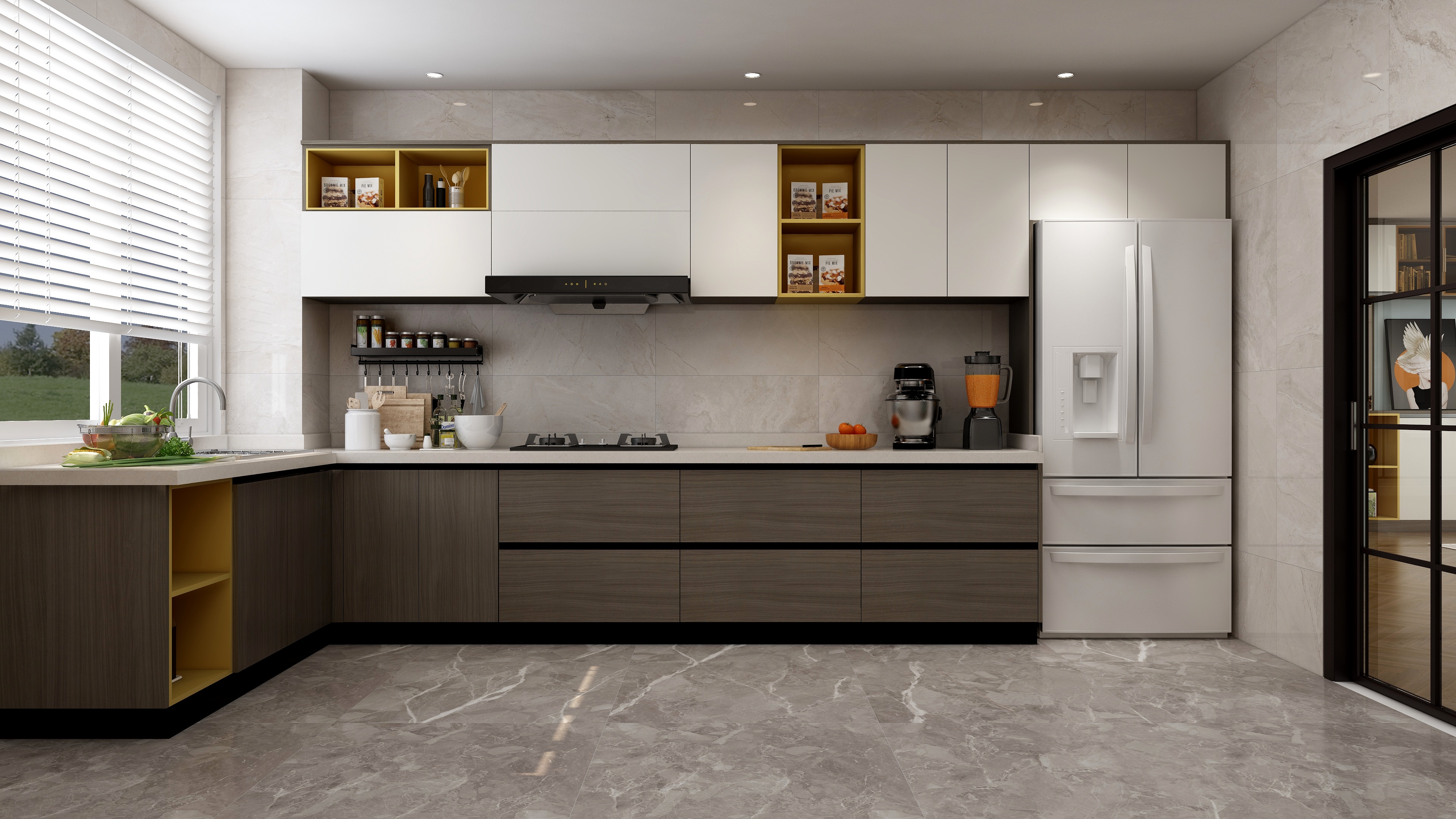 Custom kitchen cabinets in a residential interior