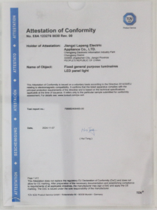 Attestation of Conformity