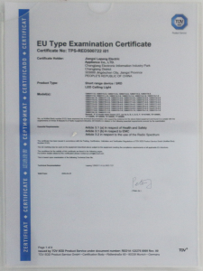 EU Type Examination Certificate