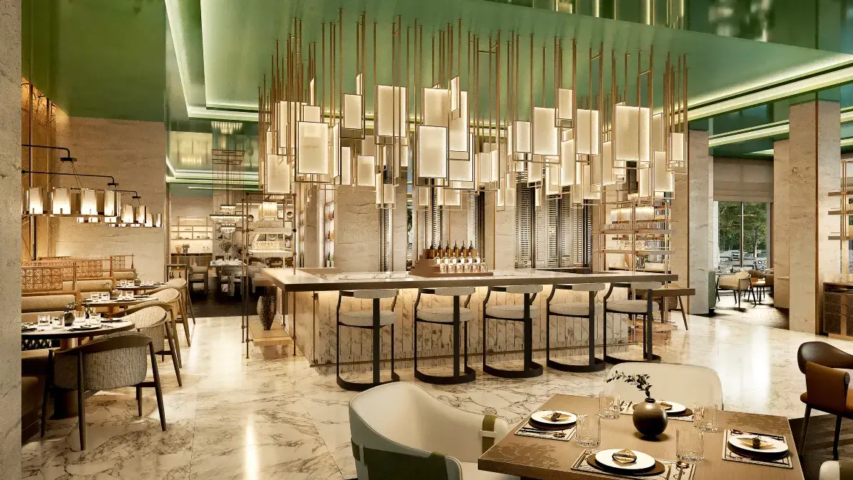 Buffet chandelier Waldorf Astoria Kuala Lumpur