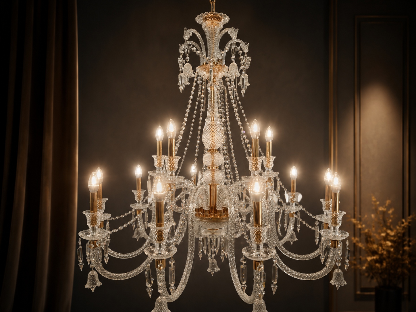 Customized crystal chandelier for banquet and wedding hall