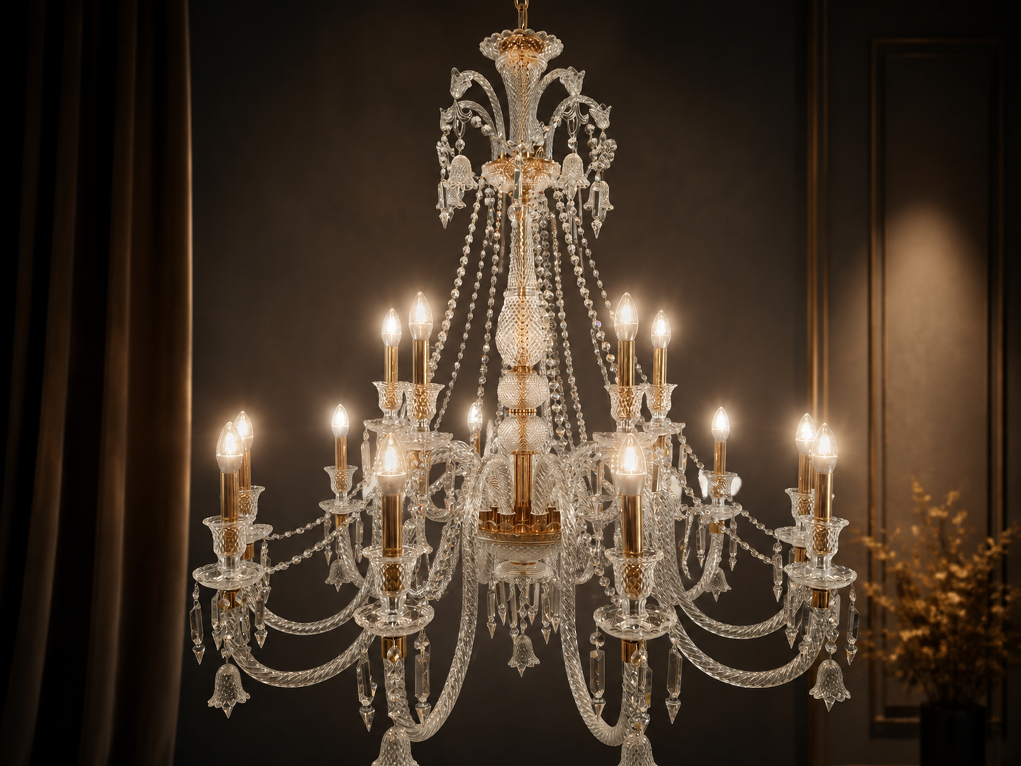 Customized crystal chandelier for banquet and wedding hall