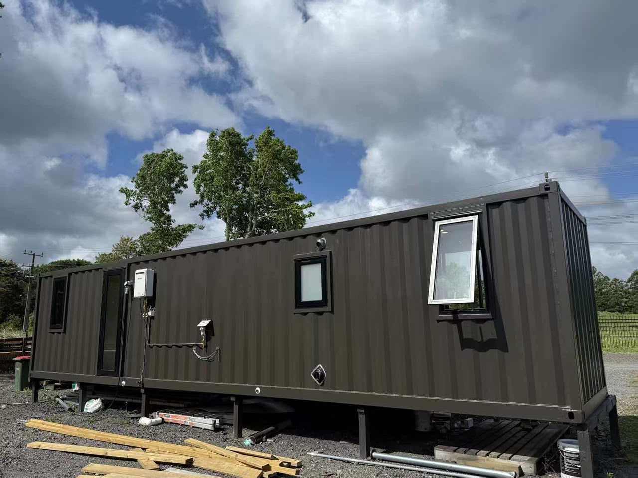 Two-Story Multi-Module Prefab Container Home for Family Use