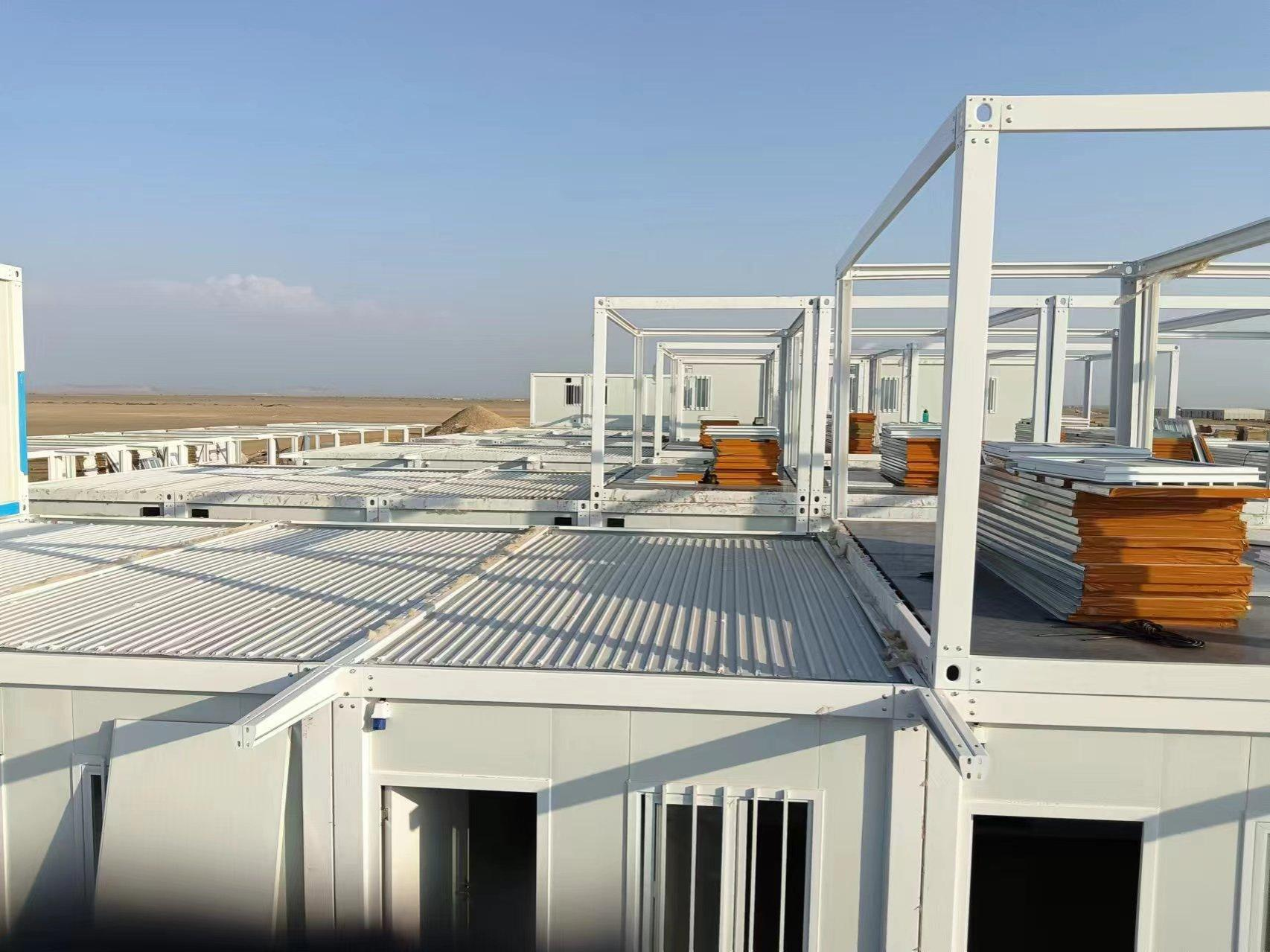 Container dormitory layout plan for a remote worker accommodation camp
