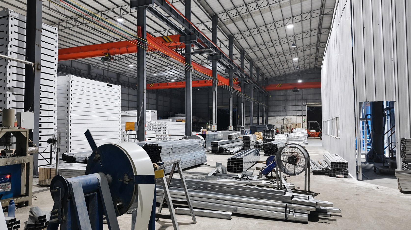 Flat pack container house steel frame production workshop