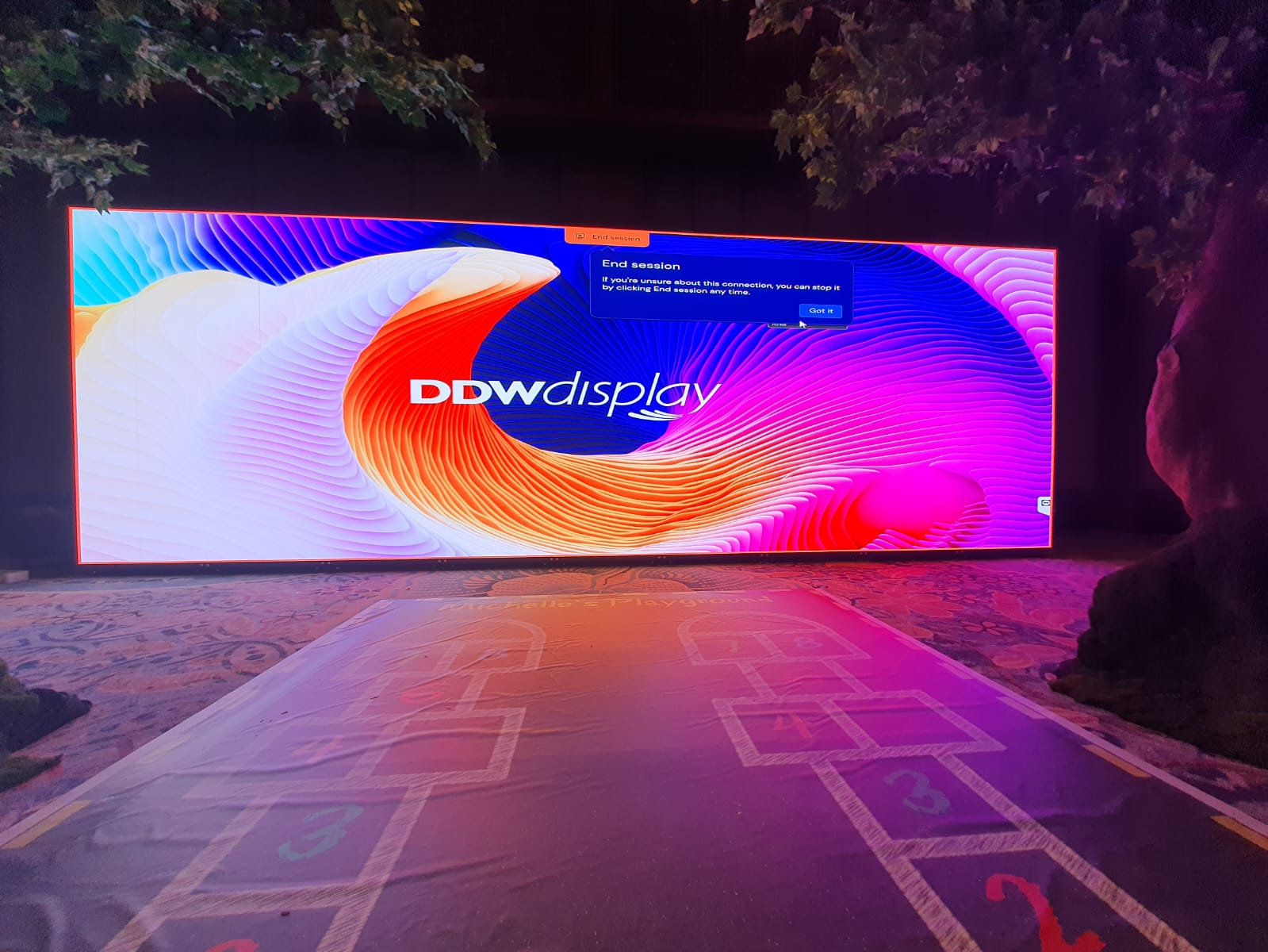 A Series rental LED screen prepared for an event installation with hanging and stacking options