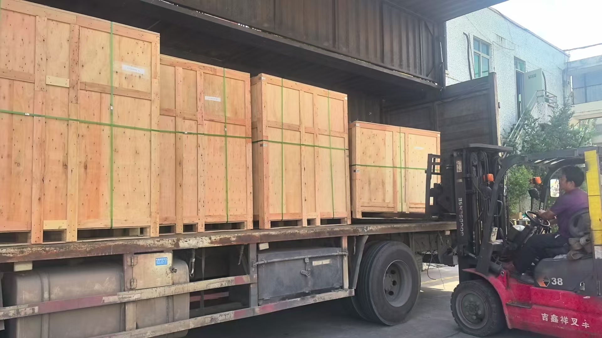 UPVC window and door units prepared for export loading and pre-shipment inspection