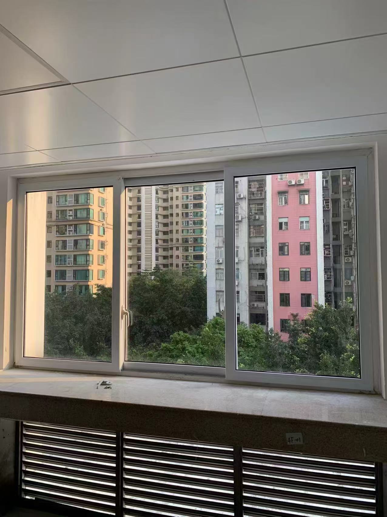 Field-installed UPVC sliding window on a residential building project