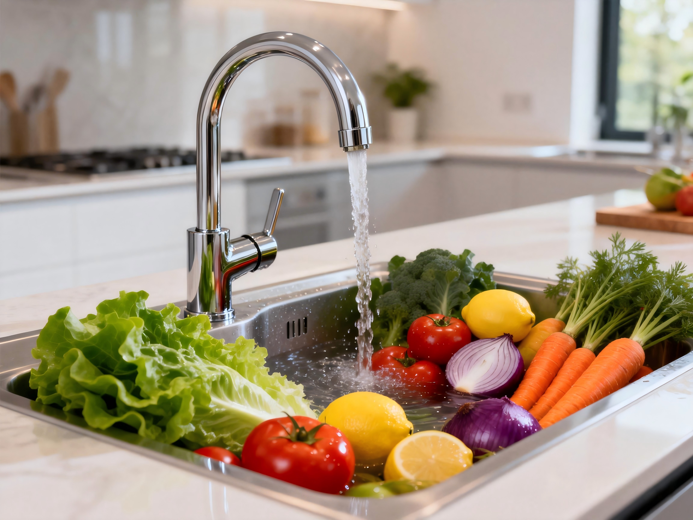 Household water pressurization using an automatic pump station
