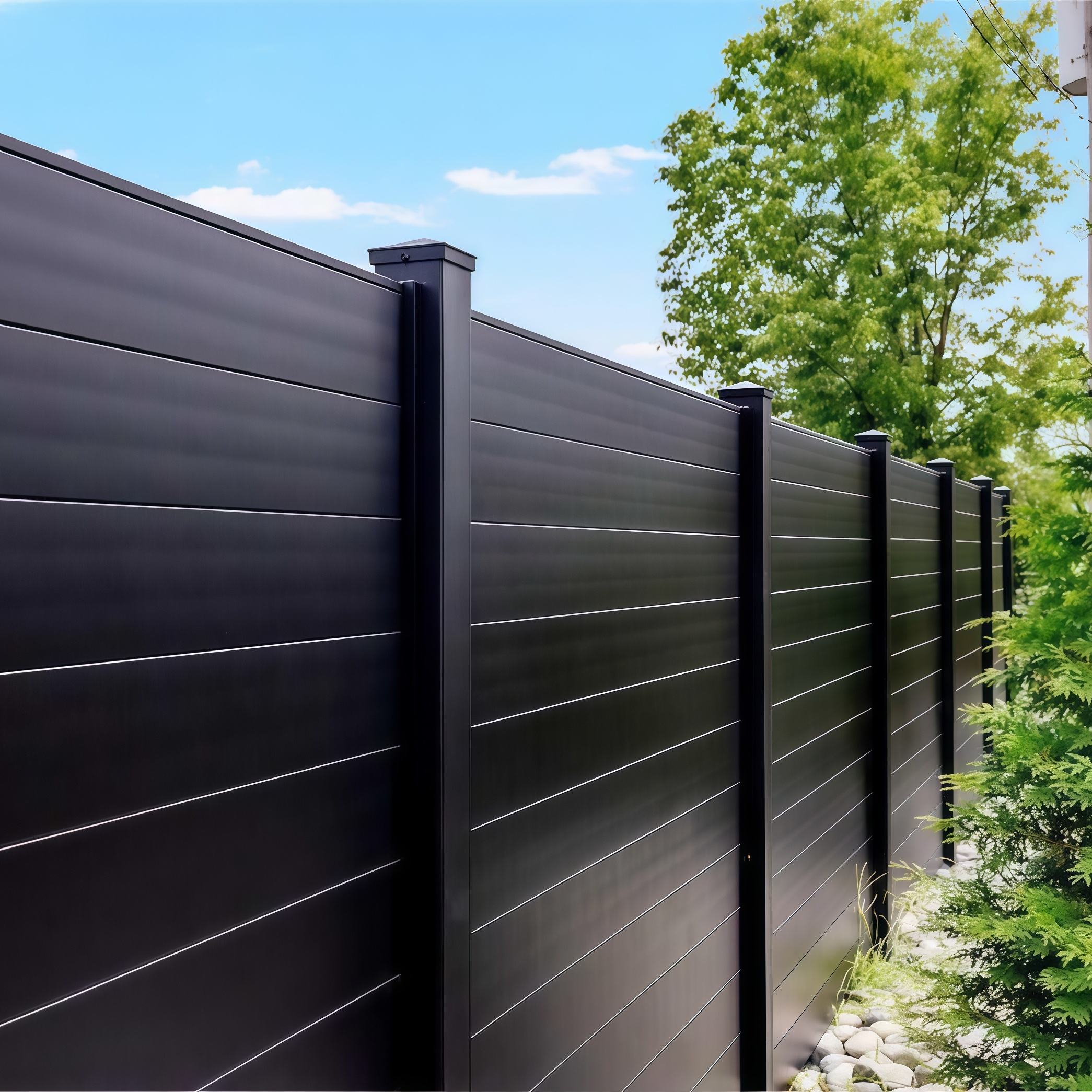full privacy aluminum fence