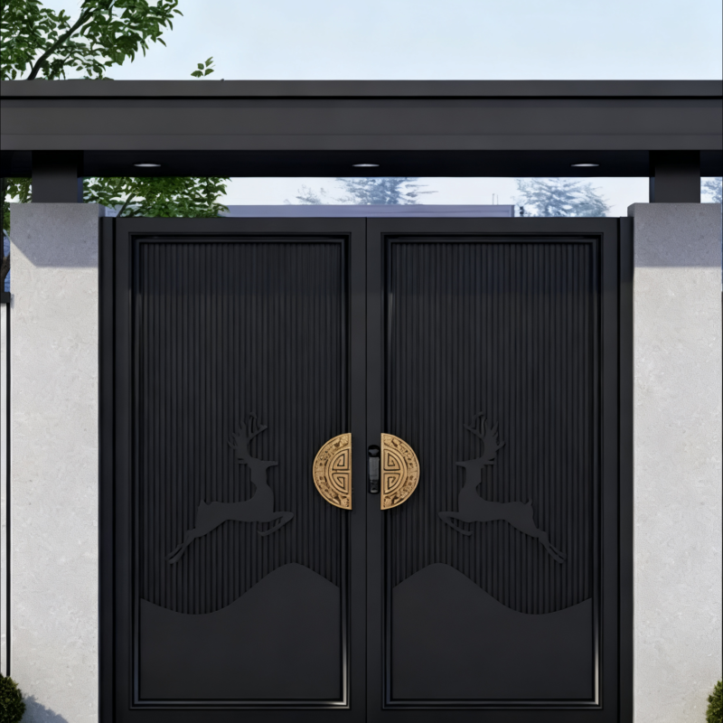 modern 6063-T5 aluminum swing gate