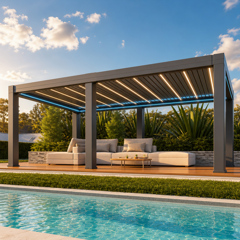 Electric Adjustable Louver Pergola