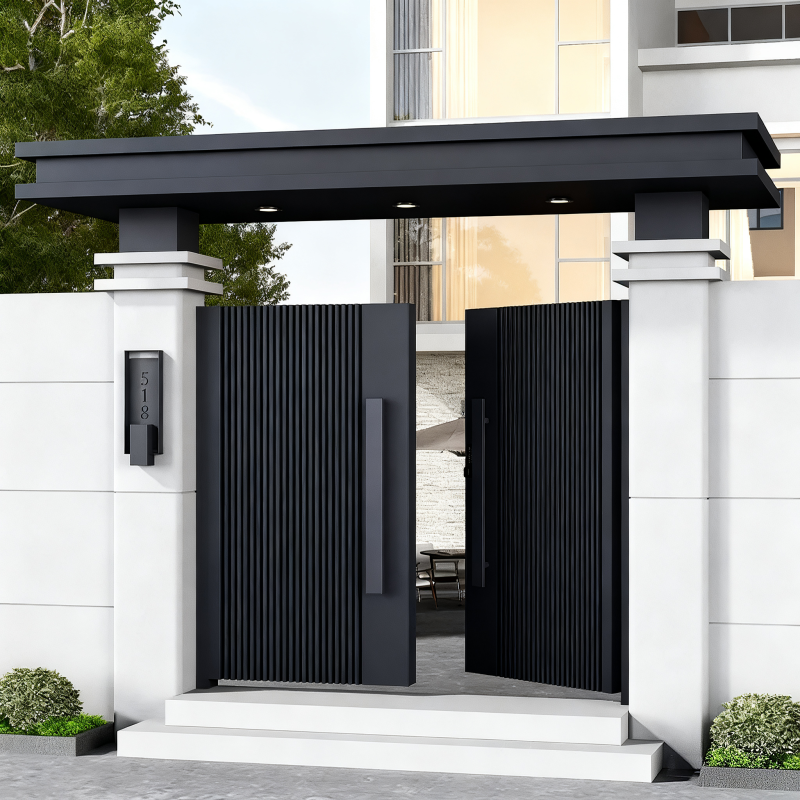 modern aluminum swing gate