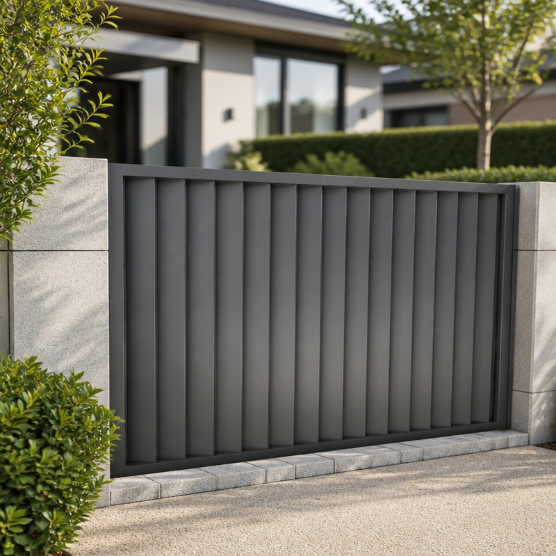 Louvered Aluminum Privacy Fence Panels Powder Coated Outdoor Garden Fence with Custom Size and Color