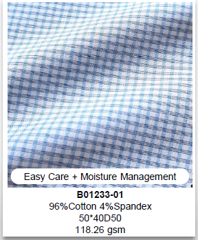 B01233-01 Easy Care + Moisture Management