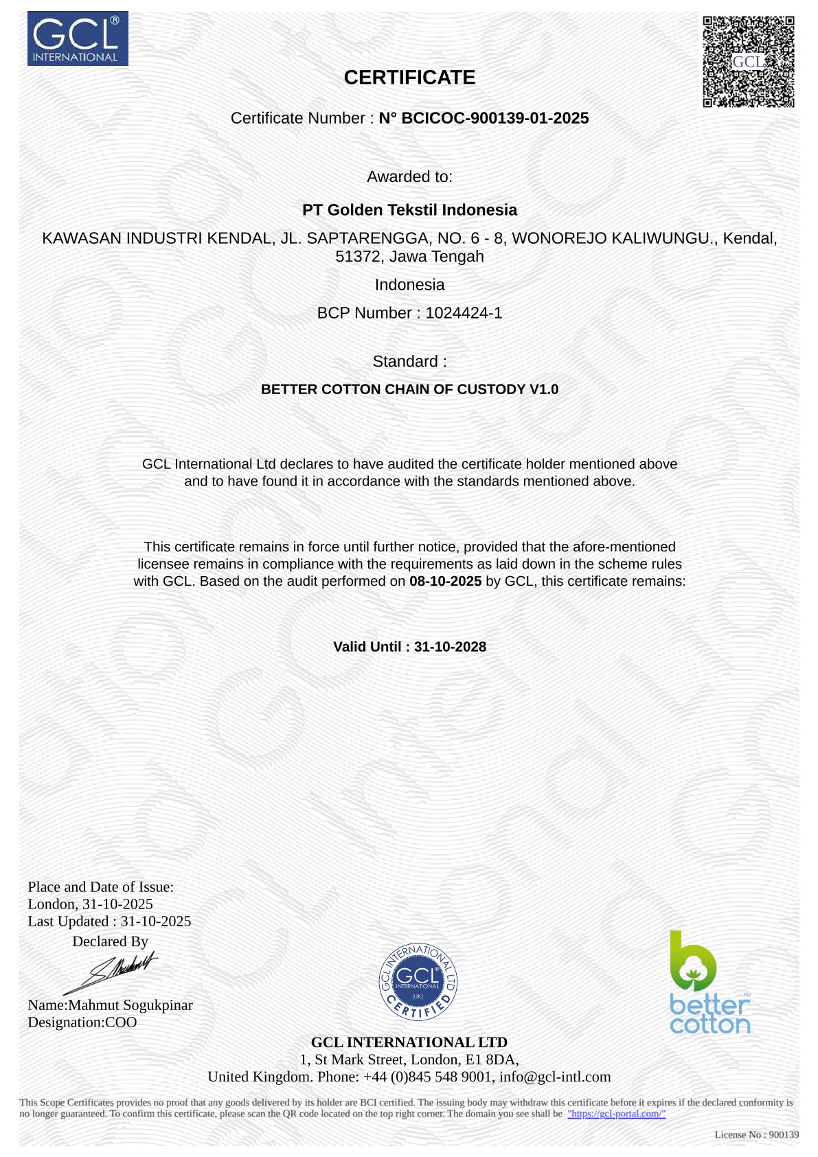Better Cotton Initiatives (BCI)