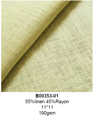 B00353-01 55% Linen 45% Rayon Linen Looks