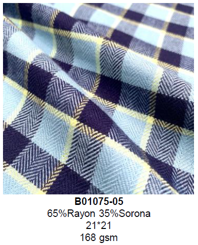 B01075-05 65% Rayon 35% Sorona Rayon-Sorona