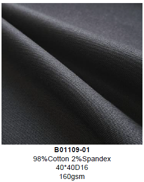 B01109-01 98% Cotton 2% Spandex Oxford
