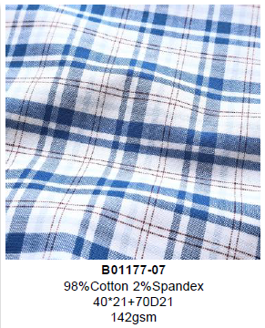 B01177-07 98% Cotton 2% Spandex Oxford