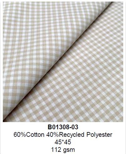 B01308-03 60% Cotton 40% Recycled Polyester