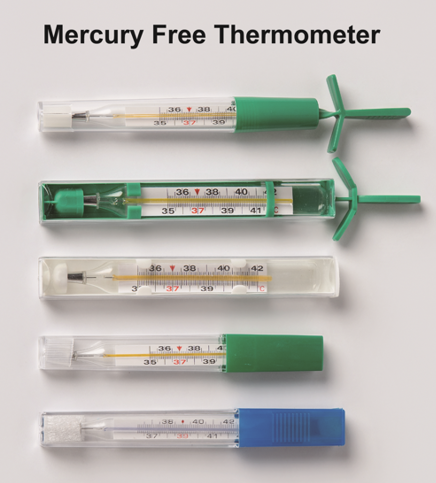 Mercury free thermometer 