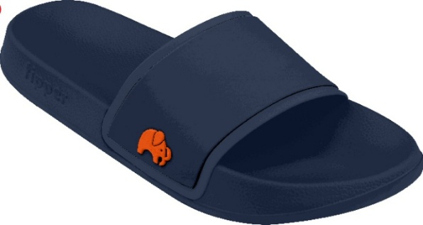 Fipper Slip On lightweight rubber slipper with plush upper
