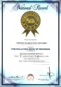 The Malaysia Book of Records‑Biggest Slipper Replica
