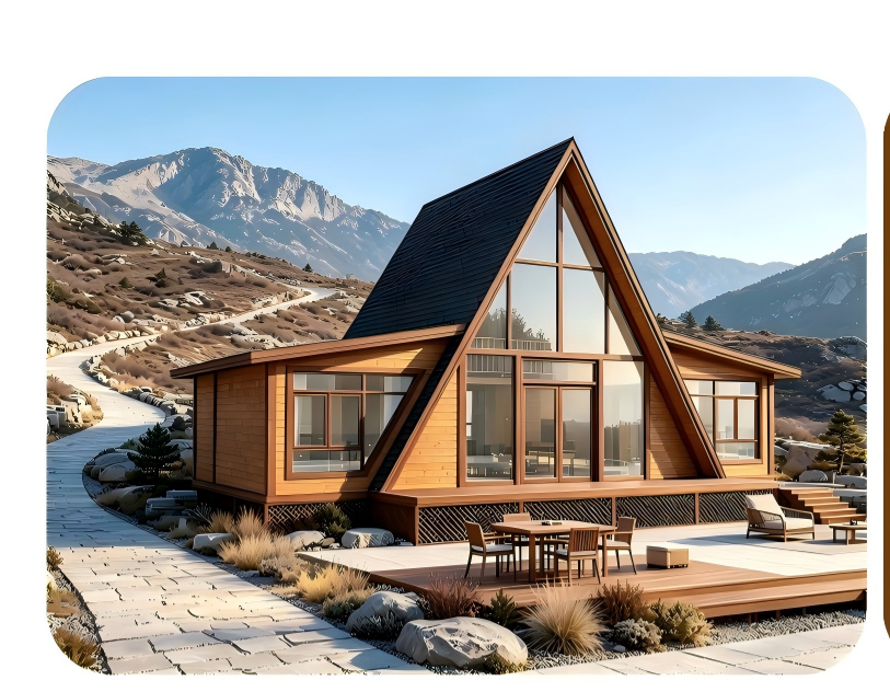 Two‑Story A‑Frame Wooden Modular House