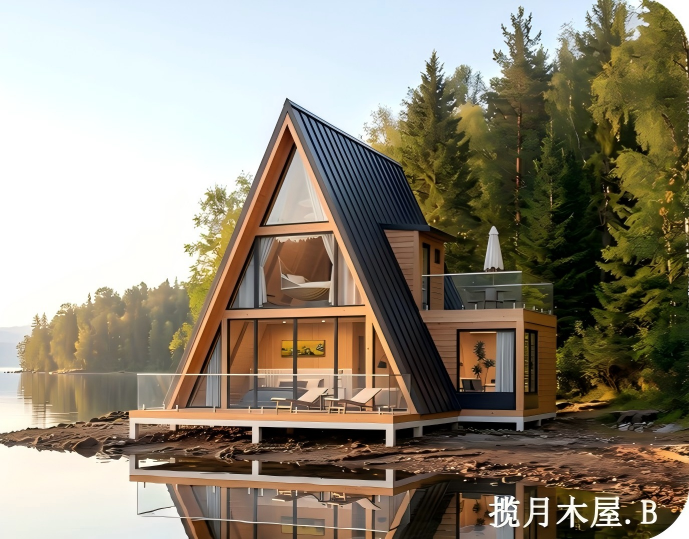 Two‑Story A‑Frame Wooden Modular House