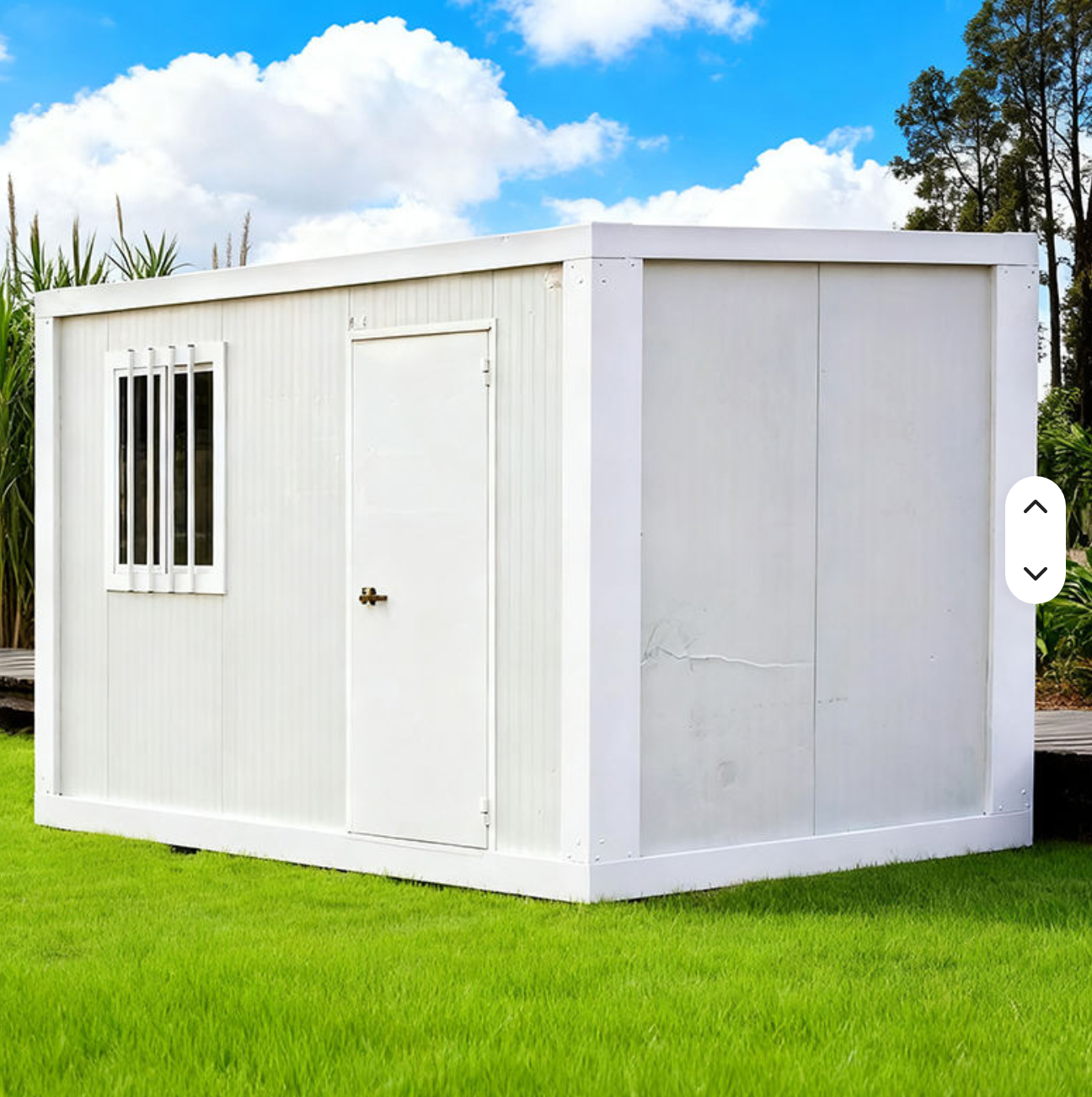Flat pack modular house panels prepared for shipping