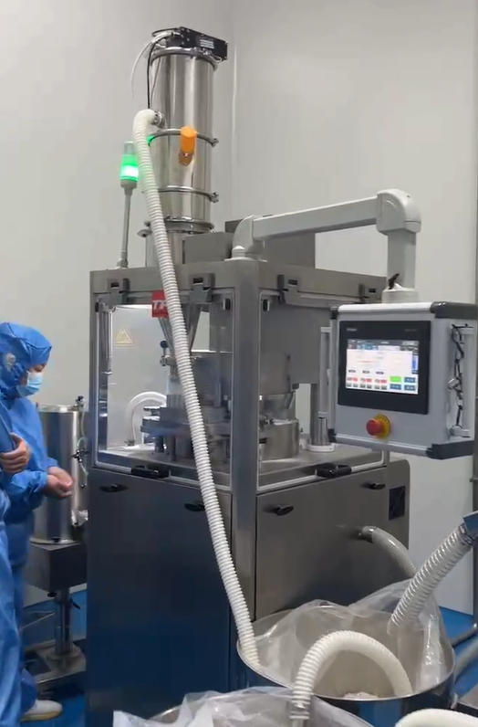 Pharmacy factory with automatic tablet press machine