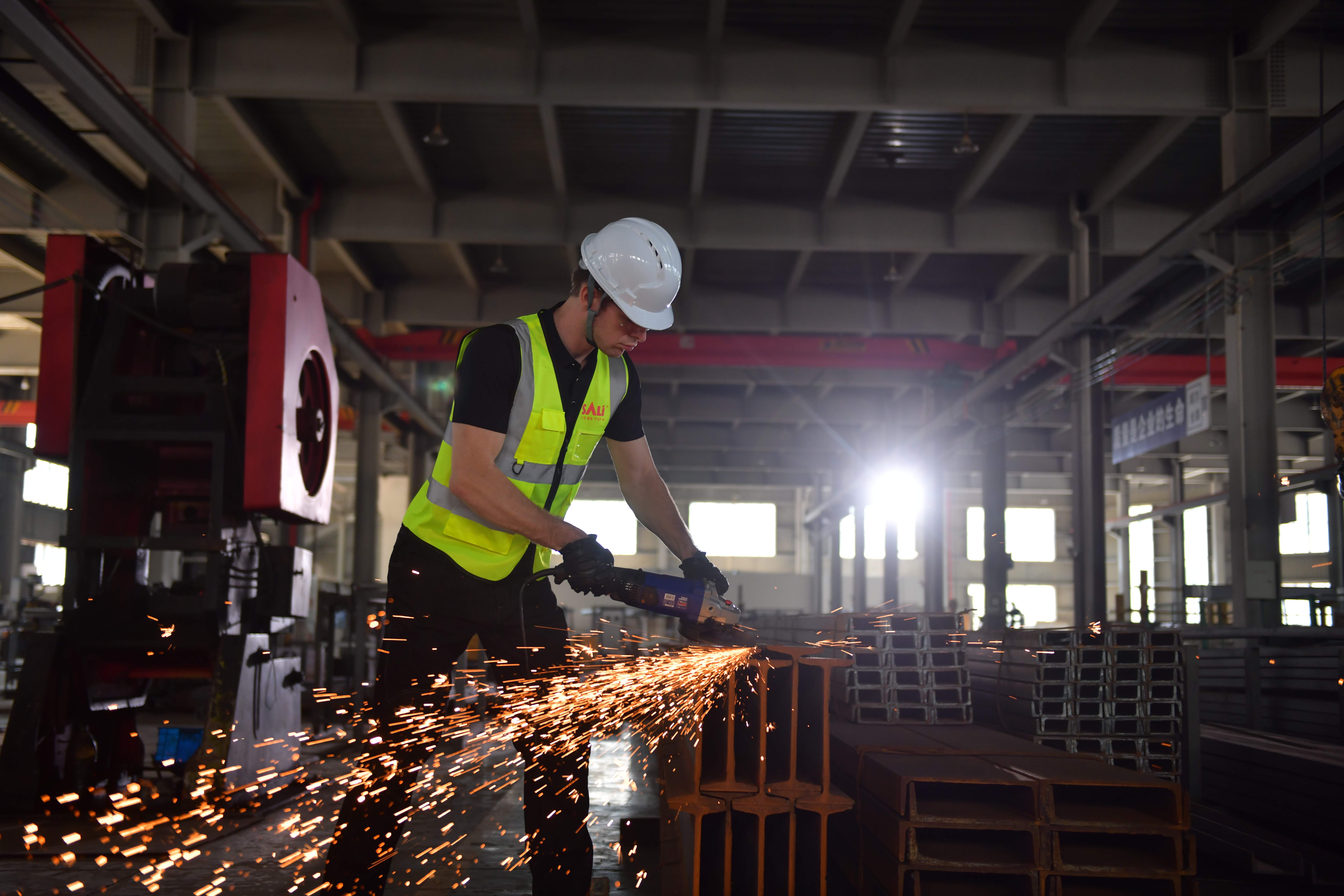 Metal grinding disc used on steel during a grinding operation