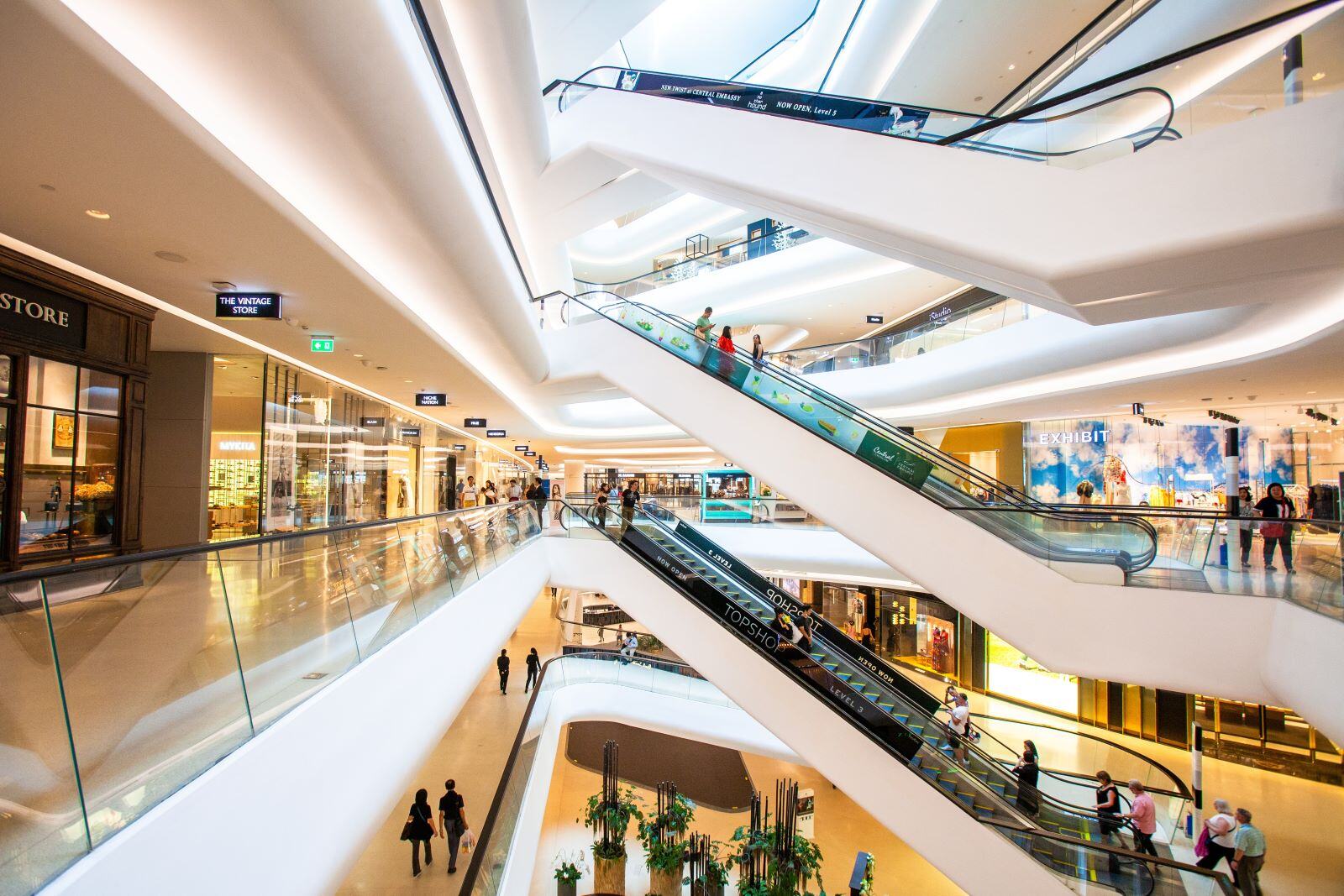 Customized elevators and escalators specified for commercial buildings and shopping centers